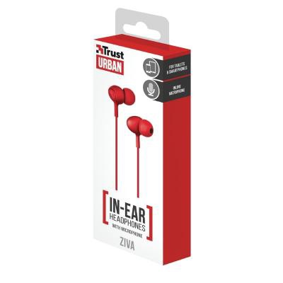 Наушники Trust Ziva Mic Red (21952)