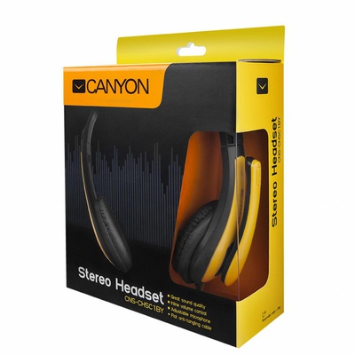 Навушники Canyon HSC1 Black/Yellow (CNS-CHSC1BY)