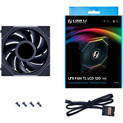 Кулер до корпусу Lian Li TL LCD 120-1, Black Cooler (G99.12TLLCD1B.00)