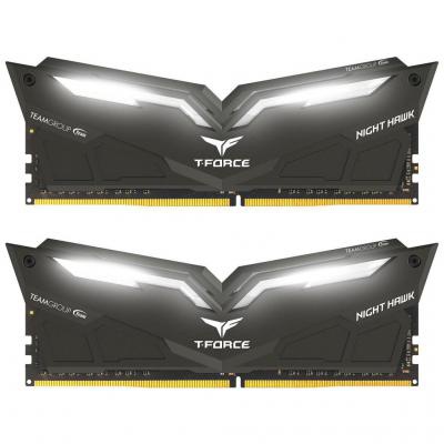 Модуль памяти для компьютера DDR4 32GB (2x16GB) 2666 MHz T-Force Night Hawk Black LED/Whi Team (THWD432G2666HC15BDC01)