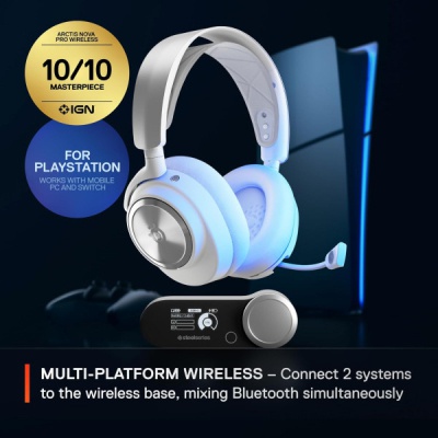 Навушники SteelSeries Arctis Nova Pro Wireless P PS/PC/SW/MAC/MOB White (61526)