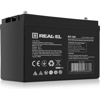 Батарея до ДБЖ REAL-EL RT-100, 12V-100Ah (RT-100)