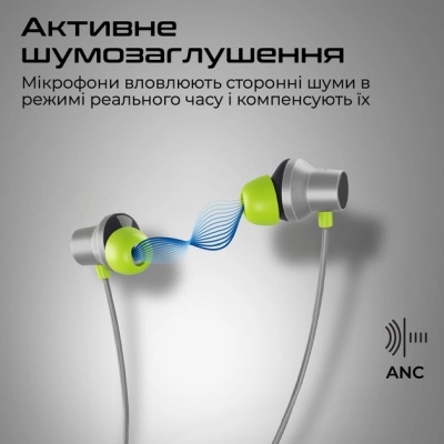 Навушники Promate ANC Velcon Grey (velcon.grey)