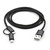 Дата кабель USB 2.0 AM to Micro 5P + Lightning 1m black Vinga (VCPDCLM1BK)