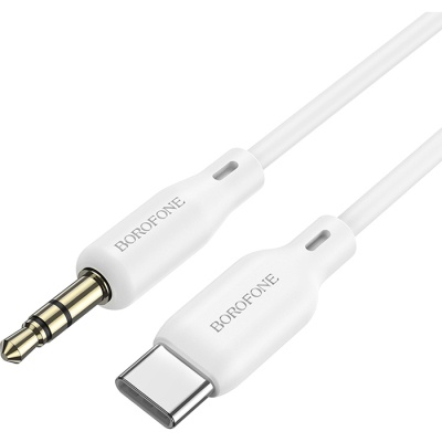 Кабель мультимедійний USB-C to 3.5mm M 1.0m white BOROFONE (6941991101076)