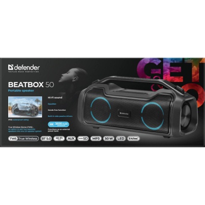 Акустична система Defender Beatbox 50 Bluetooth Black (65950)
