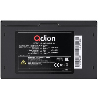 Блок питания Qdion 550W (QD-550DS 80+)