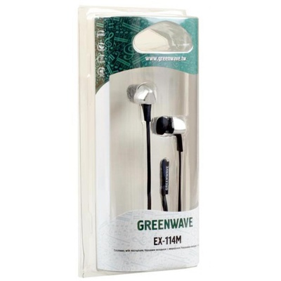 Наушники Greenwave EX-114M black-silver