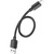 Дата кабель USB 2.0 AM to Lightning 0.25m Hyper X96 black HOCO (6942007609388)