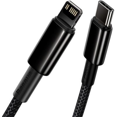 Дата кабель USB-C to Lightning 2.0m Tungsten Gold Fast Charging, PD 20W black Baseus (CATLWJ-A01)
