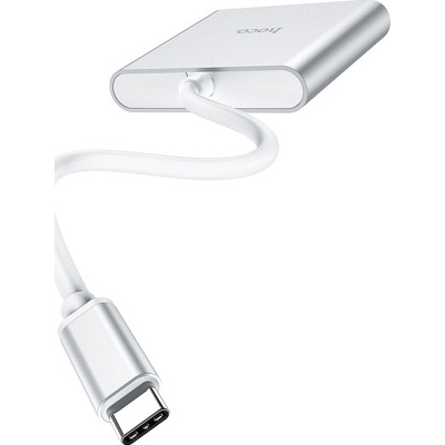 Концентратор HOCO USB-C to USB3.0+HDMI+PD HB14 Silver (6931474725790)