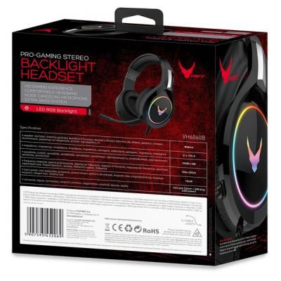 Наушники Varr VH-6060 LED RGB Backlight Black (VH6060)