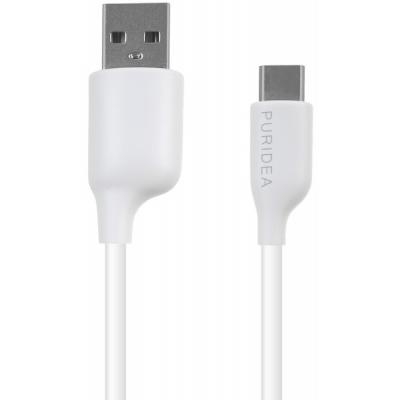 Дата кабель USB 2.0 AM to Type-C 1.2m White PURIDEA (L02-USB-C White)