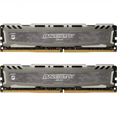 Модуль памяти для компьютера DDR4 32GB (2x16GB) 3000 MHz Ballistix Sport LT Gray MICRON (BLS2K16G4D30AESB)