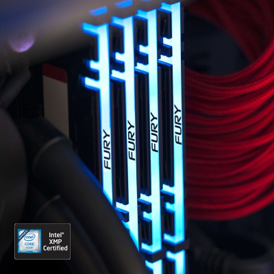 Модуль пам'яті для комп'ютера DDR4 16GB 3200 MHz Fury Beast RGB Kingston Fury (ex.HyperX) (KF432C16RB1A/16)