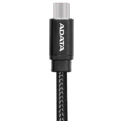 Дата кабель ADATA USB 2.0 AM to Micro 5P 2.0m Black (AMUCAL-200CMK-CBK)