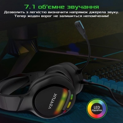 Навушники Vertux Tokyo 7.1 Mini Jack 3.5мм Black (tokyo.black)