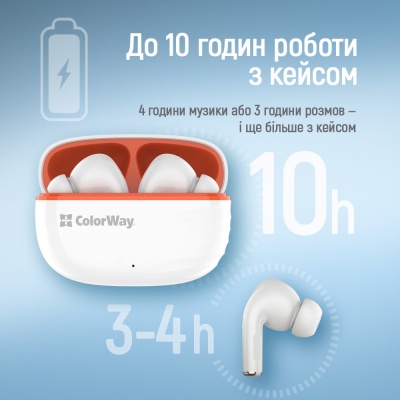 Навушники ColorWay Slim TWS-5 Earbuds White (CW-TWS5WT)