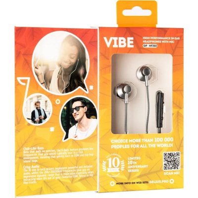 Наушники Gelius Pro GP-HF350 Vibe Black with mic + button call answering + v (00000070086)