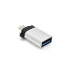Перехідник USB 3.0 AF to Micro 5P M OTG silver VEGGIEG (TC-113)