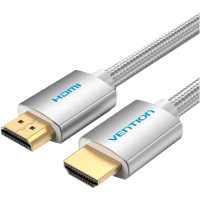 Кабель мультимедійний HDMI to HDMI 10.0m V2.0 4K 60Hz Silver Metal Type Vention (AABIL)