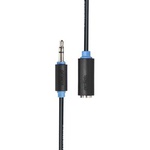 Кабель мультимедийный подовжувач Jack 3.5mm папа/Jack 3.5mm мама 5.0m Prolink (PB106-0500)