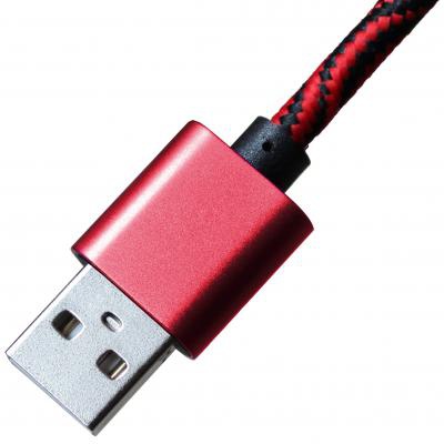 Дата кабель Grand-X USB - Type C, Cu, 1.5A, Red/Black, 1m (FC05RB)