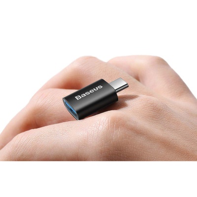 Перехідник OTG USB 3.1 AF to USB-C black Baseus (ZJJQ000001)