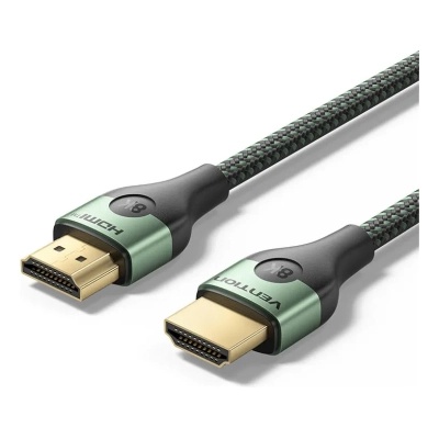 Кабель мультимедійний HDMI M to HDMI M 1.0m 8K ultra thin cotton braided green Vention (ALOGF)