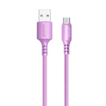 Дата кабель USB 2.0 AM to Micro 5P 1.0m soft silicone violet ColorWay (CW-CBUM044-PU)