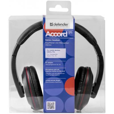 Наушники Defender Accord 171 Black (63171)