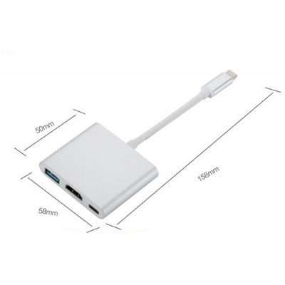 Перехідник Dynamode Dynamode USB3.1 Type-C to 1хHDMI, 1хUSB 3.0, 1хUSB Type-C Fe (Multiport USB 3.1 Type-C to HDMI)