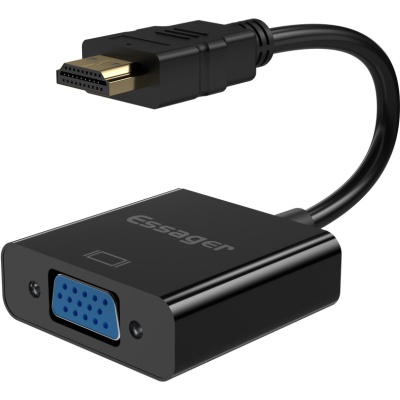 Перехідник HDMI to VGA 0.15m Essager (EZJHV-HY01)