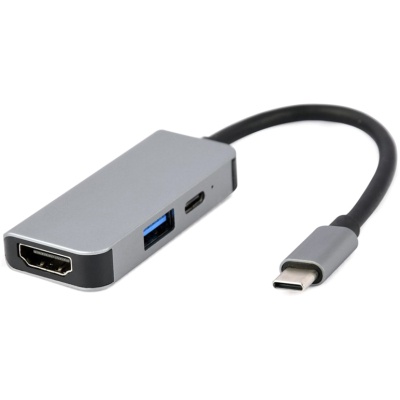 Концентратор Cablexpert USB-C 3-in-1 (USB/HDMI/PD) (A-CM-COMBO3-02)