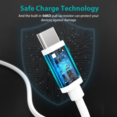 Дата кабель USB 2.0 AM to Type-C 1.0m Choetech (AC0002-WH)