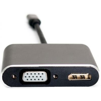 Перехідник Type-C to HDMI / VGA Extradigital (KBV1743)