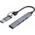 Концентратор Canyon hub DS-02 4in1 USB-A/C Grey (CNS-TDS02G)