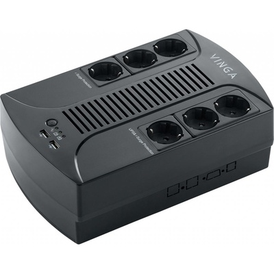 Источник бесперебойного питания Vinga 800VA-PU, 2USB*5V /1A (VPP-800U)