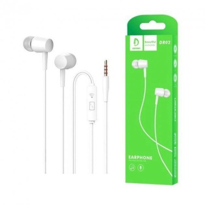 Навушники Denmen DR02 3.5mm White (DE-DR02-WH)