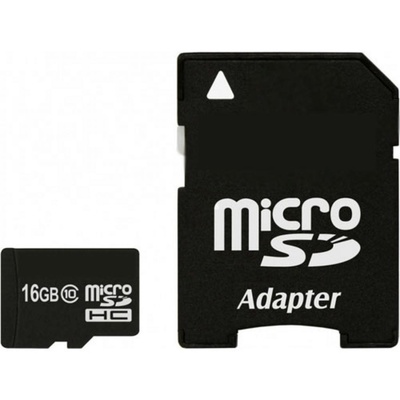 Карта памяти eXceleram 16Gb microSDHC class 10, UHS-I Class: 10, с адаптером SD (MSD1610A)