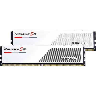 Модуль пам'яті для комп'ютера DDR5 64GB (2x32GB) 5600 MHz Ripjaws S5 White G.Skill (F5-5600J3636D32GX2-RS5W)