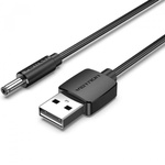 Кабель живлення USB to DC 3.5 1.0m 5V 2A PVC Black Vention (CEXBF)