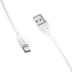 Дата кабель USB 2.0 AM to USB-C 1.0m 3A white BOROFONE (6931474701800)