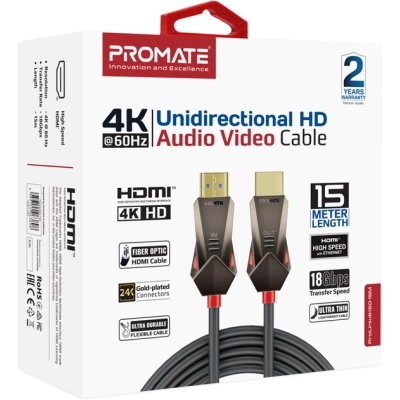 Кабель мультимедійний HDMI to HDMI 15.0m v.2.0 prolink4k60-15m Promate (prolink4k60-15m)