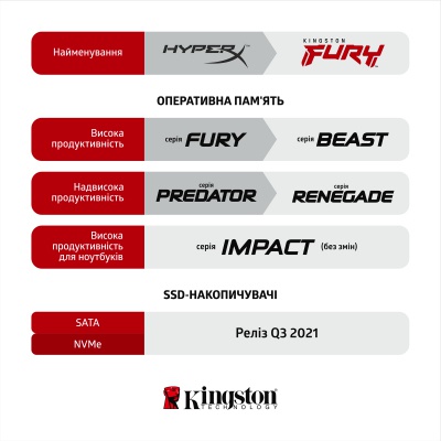 Модуль памяти для компьютера DDR4 16GB 3600 MHz Fury Beast Black Kingston (KF436C18BB/16)