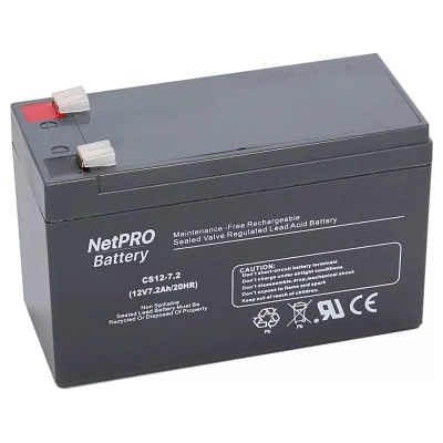 Батарея до ДБЖ NetPro CS12-7.2, 12V 7.2Ah (CS12-7.2)