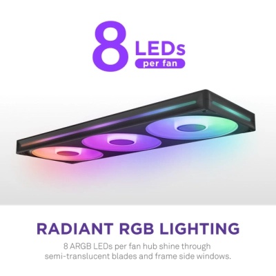 Кулер до корпусу NZXT F420 RGB Core Fan (Single Frame) - Black (RF-U42HF-B1)