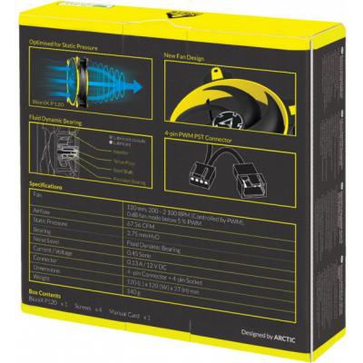 Кулер для корпуса Arctic BioniX P120 Yellow (ACFAN00117A)