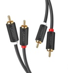 Кабель мультимедійний 2xRCA M to 2xRCA M 1.0m AV104 black Ugreen (30747)