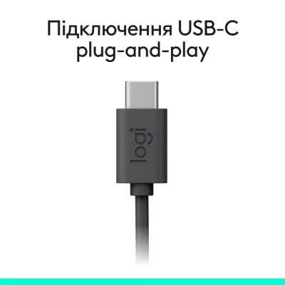 Навушники Logitech H390 USB-C Midnight Black (981-001576)